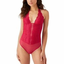 Promo 🧨 B.tempt'd Wacoal 👩 Women's Ciao Bella Lingerie Lace Halter Bodysuit 936144 Night 🛒
