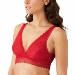 Best Pirce 🔥 B.tempt'd B.tempt’d By Wacoal 👩 Women's No Strings Attached Lace Bralette Crimson Red ✨